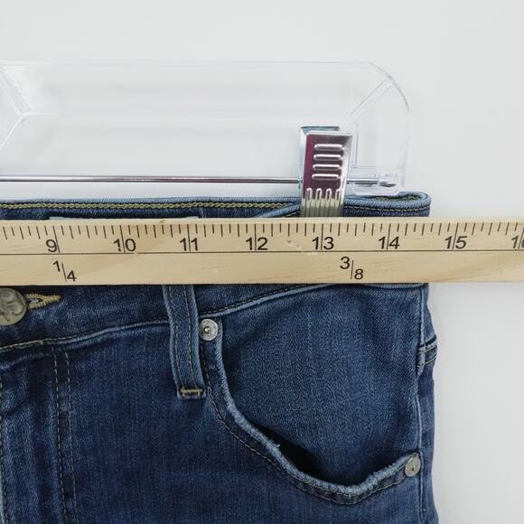 AG‎ Adriano Goldschmied Jeans 30R Blue High Rise Farrah Skinny Ankle Raw Hem - Picture 5 of 14